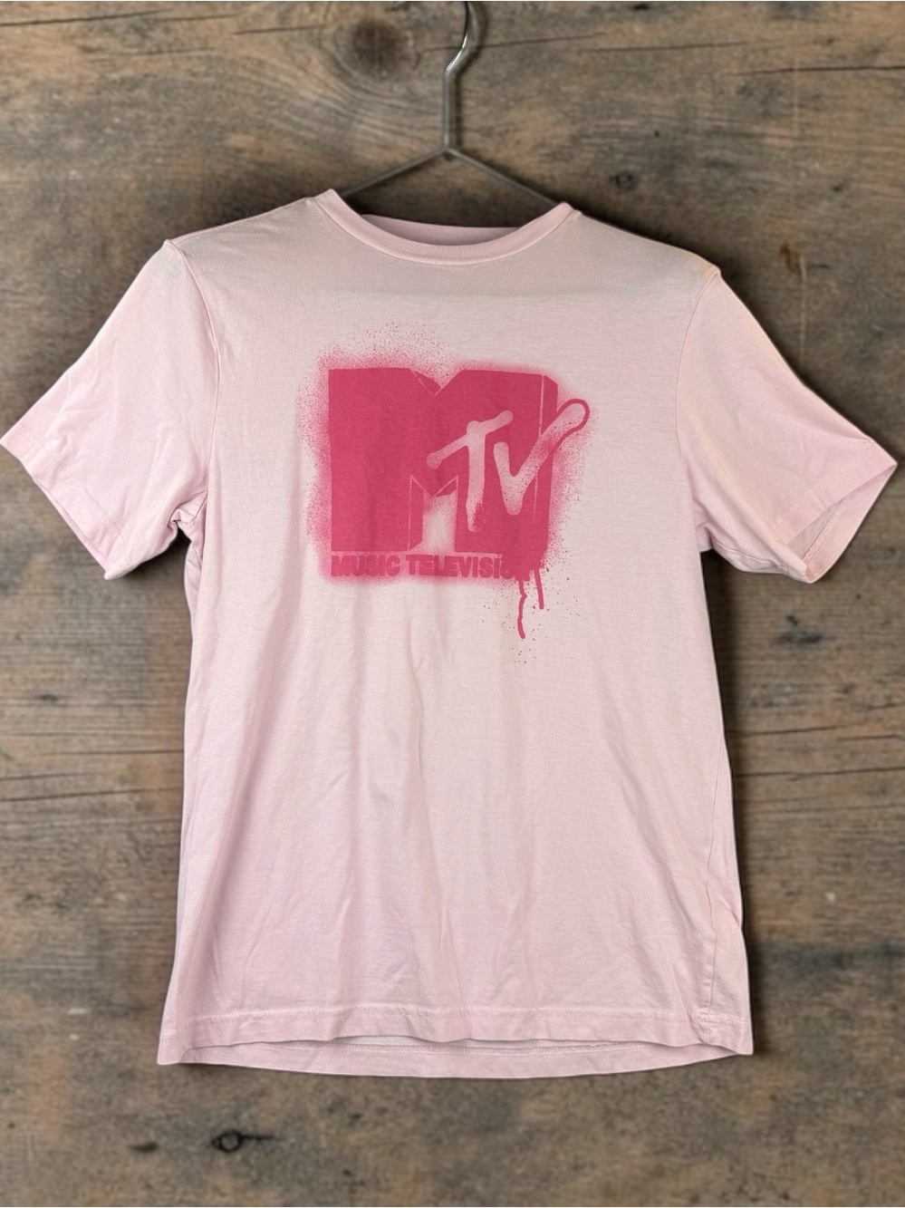 H&M Pink Graphic MTV Short-Sleeve Tee